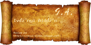 Iványi Aldán névjegykártya